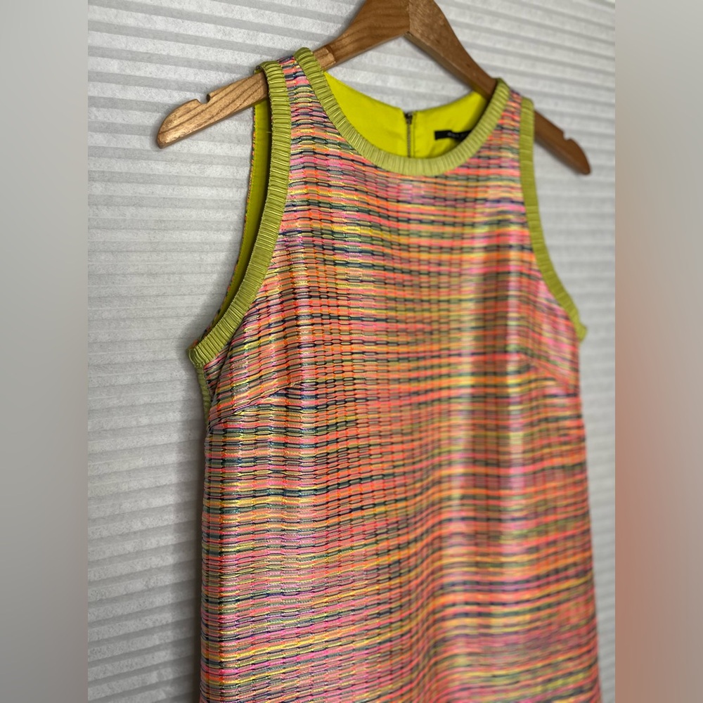 Alex Marie Sleeveless Multicolored Corded Jacquard shift dress Size 8 - Picture 7 of 15